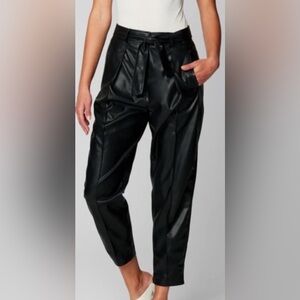 Blank NYC+Free People Off the Record Paperbag vegan leather. Blk/Sz30